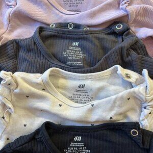 H&M Toddler Long Sleeve Body Suit Bundle 3T